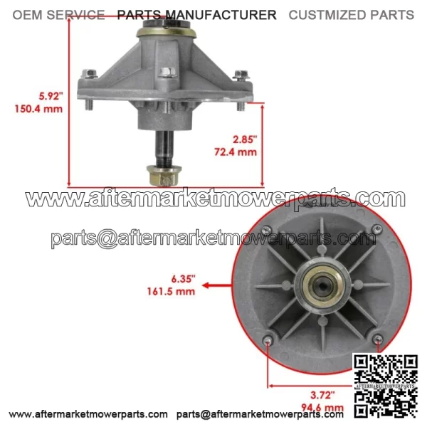 Deck Spindle w/ Pulley & Belt for Toro 71208 71217 71220 71223 71198 71242 38" - Image 2