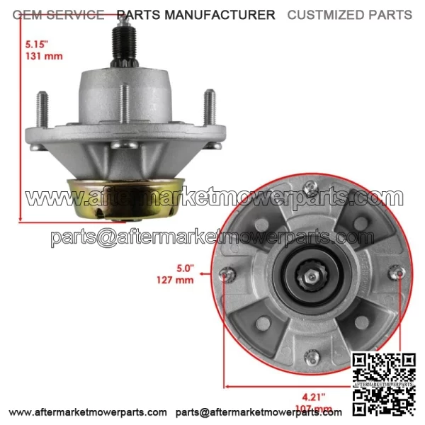 Deck Spindle Pulley Belt for John Deere LX200 GT225 GT235 GT245 LT170 48" - Image 2