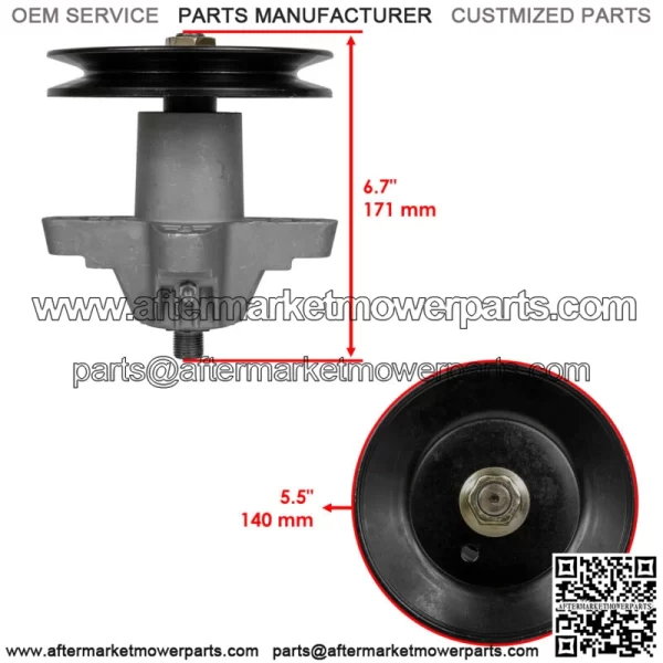 Deck Spindle Pulley Blade For White Outdoor LT1650 ZT-17 ZT-42 Lawn Tractor 42" - Image 2