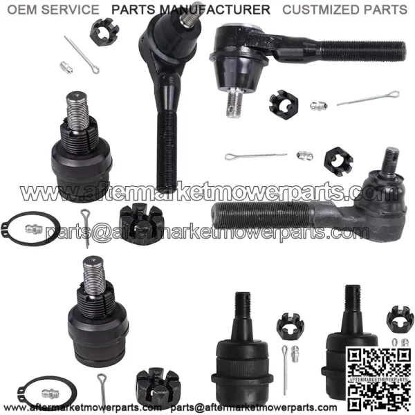 Front 7pc Tie Rods Ball Joints for Jeep Grand Cherokee Wrangler TJ Comanche, 3 Inner & Outer Tie Rods, 2 Lower Ball Joints, 2 Upper Ball Joints Replacement