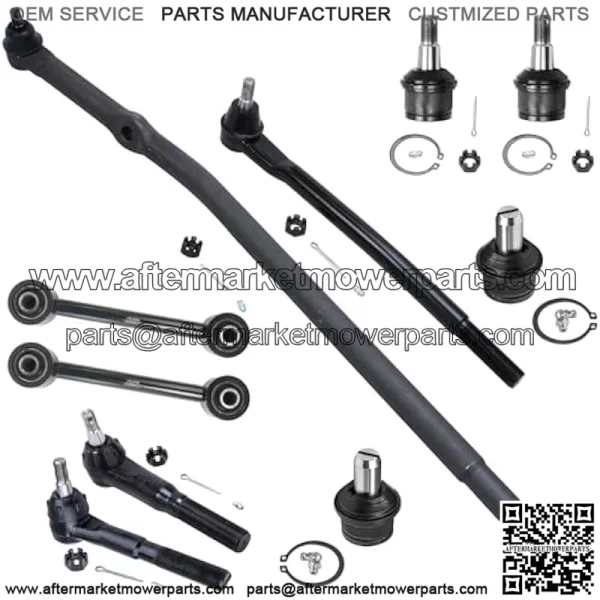 2WD Front 10pc Suspension Kit for 1999-2004 Ford F-250 F-350 Super Duty Excursion 2000 2001 2002 2003, 4 Upper Lower Ball Joints, 4 Inner & Outer Tie Rods, 2 Sway Bar Links Replacement - Image 2