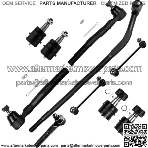 Suspension Assembly Front Inner And Outer Tie Rod Ends Front Upper And Lower Ball Joints Rear Sway Bar Links Drag Link for Jeep Wrangler 10pcs