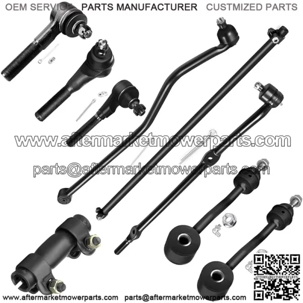 9pcs 4WD Front Suspension Kit Inner Outer Tie Rod End Adjusting Sleeve Sway Bar Link Track Bar Fit 1997-2006 For Jeep Wrangler For Jeep Tj