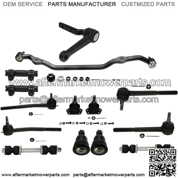 14 Pieces Suspension Kit Upper Lower Ball Joint Tie Rod Idler Arm Drag Link Adjusting Sleeves Fits Chevrolet Camaro 75-79/ Camaro V8 80-81 Fits Chevrolet Camaro/Camaro (Camaro V8 only)/