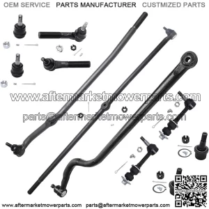 4WD Front 11pc Suspension Kit for 2000 2001 2002 Dodge Ram 2500 3500, 4 Upper & Lower Ball Joints, 4 Inner & Outer Tie Rods, 2 Sway Bar Links, 1 Track Bar, Replacement