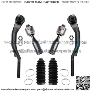 Front Inner Outer Tie Rod w/ Boot for 2003-2009 Chevy Trailblazer GMC Envoy