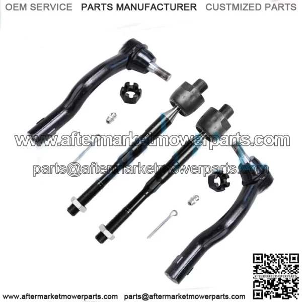 Front Inner & Outer Tie Rods for 2004 - 2014 QX56 Nissan Armada Titan 5.6L