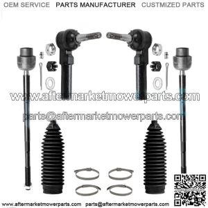 Inner & Outer Tie Rod Ends w/ Rack Boots for  Chevy Buick Pontiac Olds