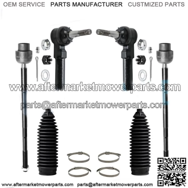 Inner & Outer Tie Rod Ends w/ Rack Boots for  Chevy Buick Pontiac Olds
