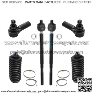 Front Inner & Outer Tie Rod Ends and Tie Rod Boots for Ford Escape Mazda Tribute