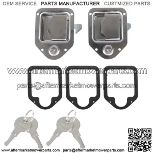 2 Toolbox Lock Stainless Door Key Latch Paddle Handle RV Trailer 4-3/8" 3-1/4"