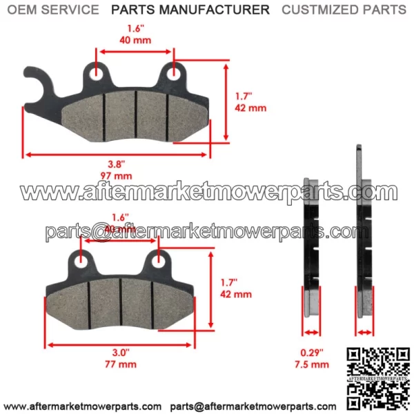 Front Rear Brake Pads for Yamaha Raptor 700 700R YFM700R 2006-2012 (For: 2006 Yamaha Rhino 660) - Image 2