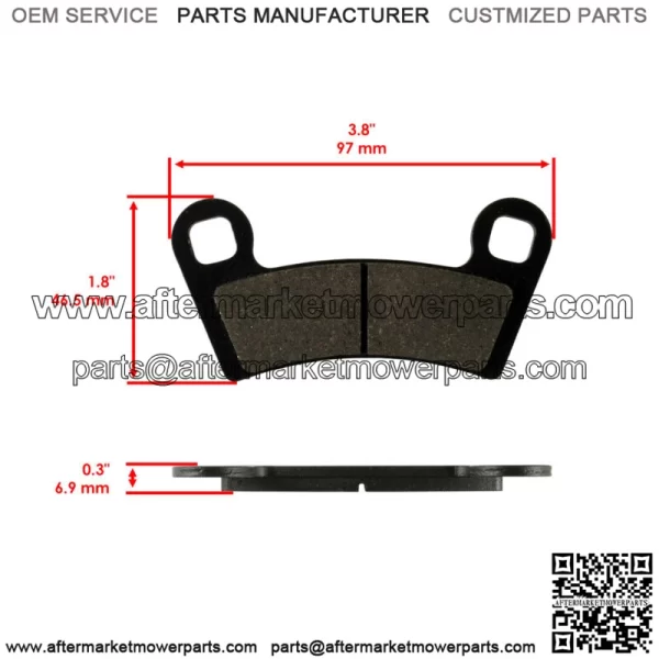 Front And Rear Brake Pads for Polaris RZR 800 EFI 2008-2014 - Image 2