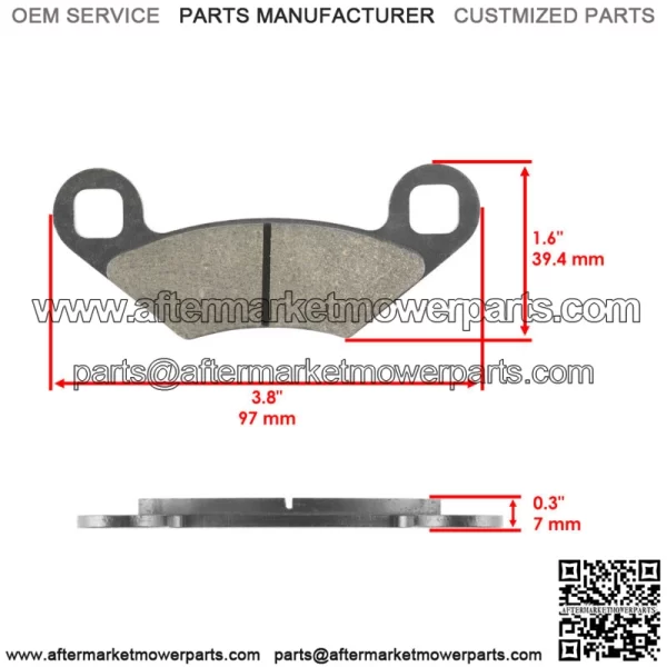 Front And Rear Brake Pads for Polaris RZR 800 EFI 2008-2014 - Image 3