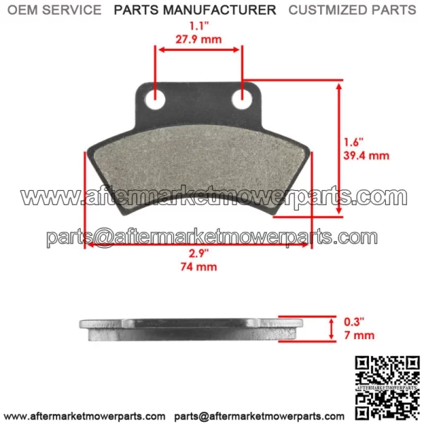 Rear Brake Pads for Polaris Sportsman 500 1996 1997 / Magnum 425 1995-1998 - Image 2