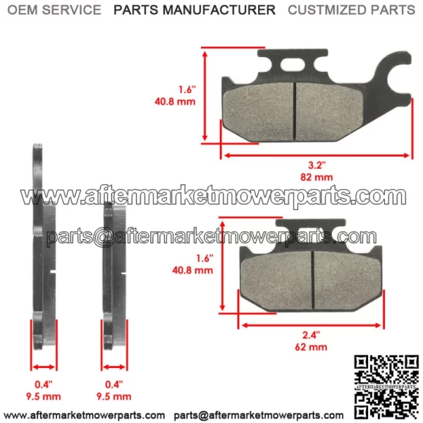 Brake Pads for CanAm Outlander 400 / Max 400 4X4 2005-2015 Front Rear Brakes - Image 2