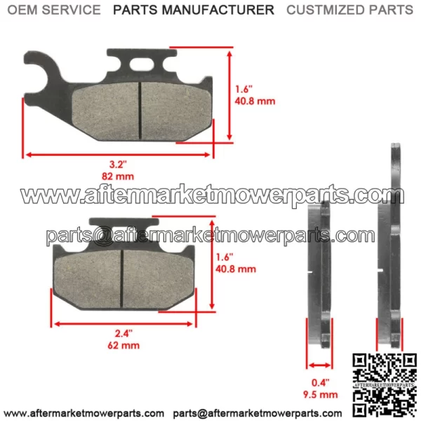 Brake Pads for CanAm Outlander 400 / Max 400 4X4 2005-2015 Front Rear Brakes - Image 3