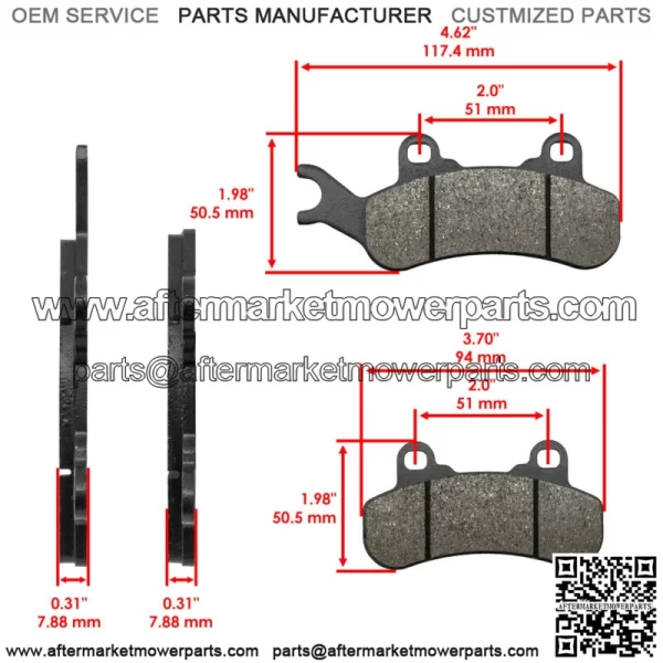 Front Brake Pads For Can-Am Maverick X3 900 HO 2018 Left And Right - Image 2