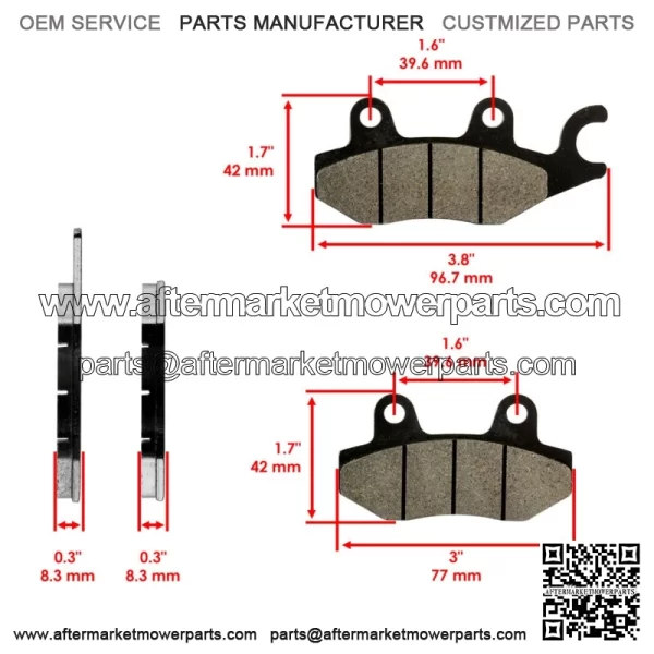 Front Rear Brake Pads for Kawasaki EX250 Ninja 250R 2008 2009 2010 2011 2012 - Image 2