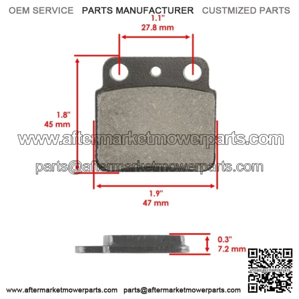 Front and Rear Brake Pads for Kawasaki KSF400 KFX400 2003 2004 2005 2006 - Image 3