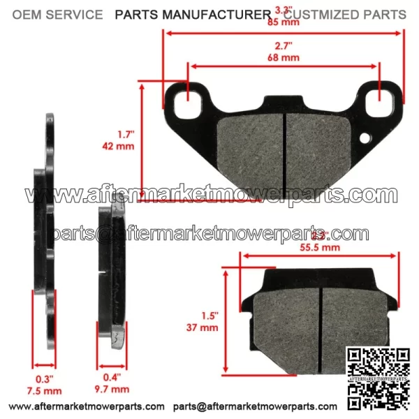 Rear Brake Pads for Kawasaki KL650 KLR650 1987-2007 / 43082-1096 - Image 2