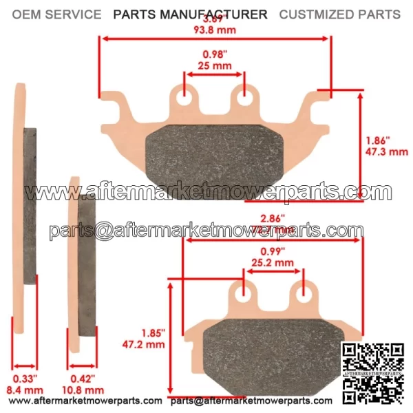 Front Rear Brake Pads for Yamaha YZF-R125 YZFR125 2008-2018  MT125 2014-2019 - Image 2