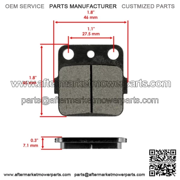 Brake Pads for Honda TRX400EX TRX 400 EX Sportrax 2001-2008 Rear Brakes (For: Honda) - Image 2