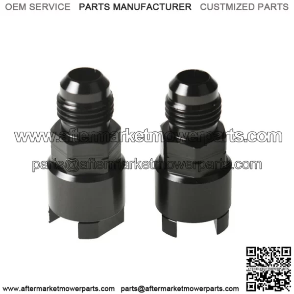 2x Fuel Rail EFI Fitting 6AN Male to 5/16" Quick-Disconnect Screw-On Adapter - Image 3