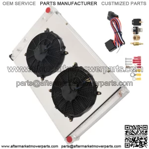 For 1973-1987 GMC Chevy C/K C10 C20 C30 K10/20 Truck CC716 3 Rows Radiator&Fan