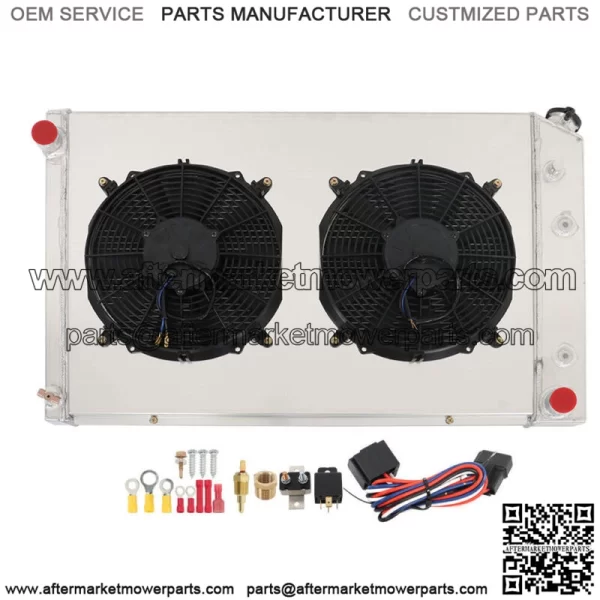 For 1973-1987 GMC Chevy C/K C10 C20 C30 K10/20 Truck CC716 3 Rows Radiator&Fan - Image 2