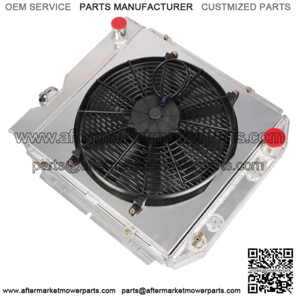 For 63-66 Ford Mustang Falcon Mercury  3 Row Aluminum Core Radiator+Fan Shroud - Image 3