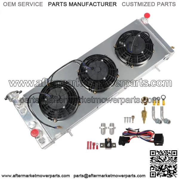 For 1992-2001 Jeep Cherokee XJ/Comanche Radiator +Shroud Fan Relay Kit Aluminum