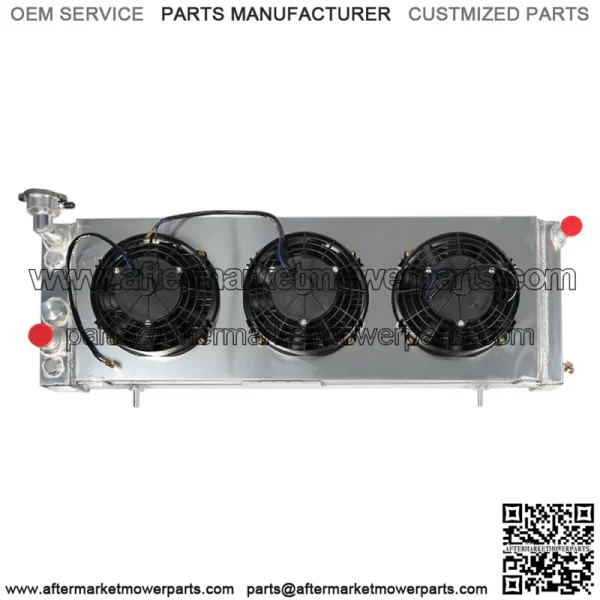 For 1992-2001 Jeep Cherokee XJ/Comanche Radiator +Shroud Fan Relay Kit Aluminum - Image 2