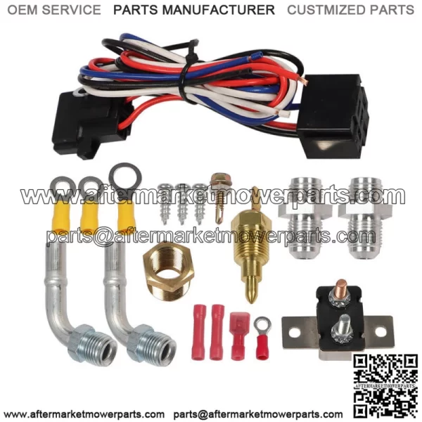 For 1992-2001 Jeep Cherokee XJ/Comanche Radiator +Shroud Fan Relay Kit Aluminum - Image 3