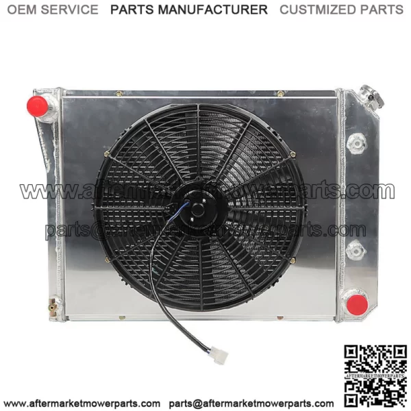 3 Row Radiator+Shroud Fan Kit For 68-74 Chevy Nova 70-81 Camaro 75-87 El Camino - Image 2