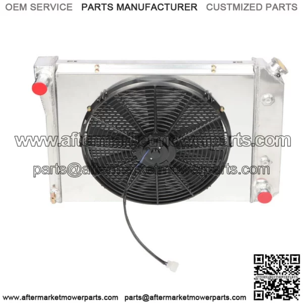3 Row Radiator+Shroud Fan Kit For 68-74 Chevy Nova 70-81 Camaro 75-87 El Camino - Image 3
