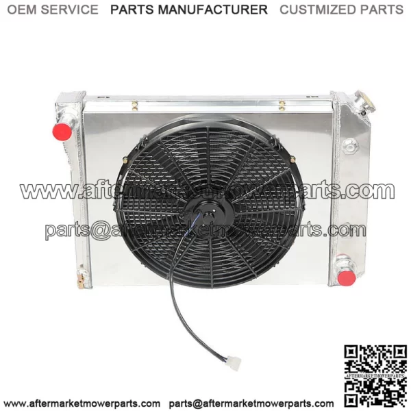 3 Row Radiator+Shroud Fan Kit For 68-74 Chevy Nova 70-81 Camaro 75-87 El Camino - Image 4