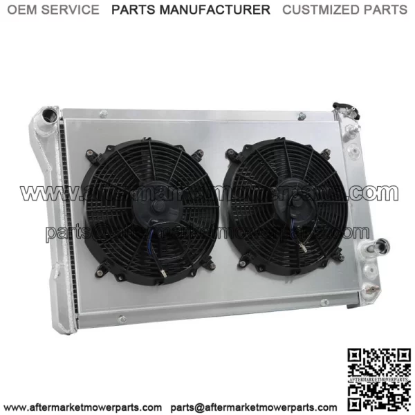 3 Row Radiator+Shroud Fan+Thermostat Kit For 82-92 Chevy Camaro Pontiac Firebird - Image 2