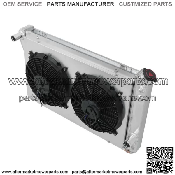 3 Row Radiator+Shroud Fan+Thermostat Kit For 82-92 Chevy Camaro Pontiac Firebird - Image 3