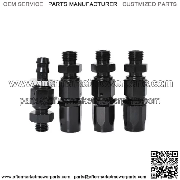 Adjustable Fuel Pressure Regulator Kit 100psi Guage AN6 Fitting Black Universal - Image 3