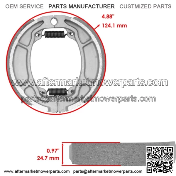 Front Brake Pads & Rear Brake Shoes for Honda Elite 110 NHX110 2010 2011 - Image 2