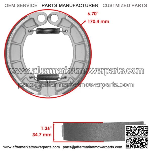 Front Brake Pads & Rear Shoes for Kawasaki KVF400 Prairie 400 1998 99 00 01 02 - Image 2