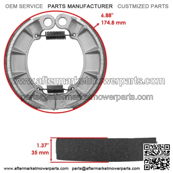 Front Brake Pads Rear Brake Shoes for Honda VT750C VT750CD Shadow Deluxe 98-02 - Image 2
