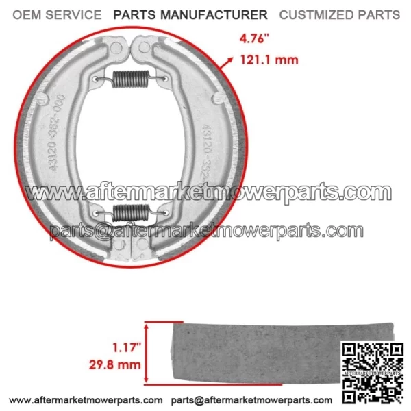 Front Brake Pads & Rear Brake Shoes for Honda Nas250 Nighthawk 250 1992 - Image 2