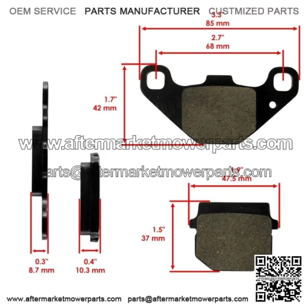 Front Brake Pads and Rear Shoes for Suzuki AH80 1992, AN125HK 2006 2007 2008 - Image 3