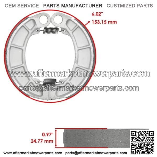 Front Brake Pads & Rear Shoes for Honda Cl400 1998, Nv400Cb Steed 400 VLX 2001 - Image 2