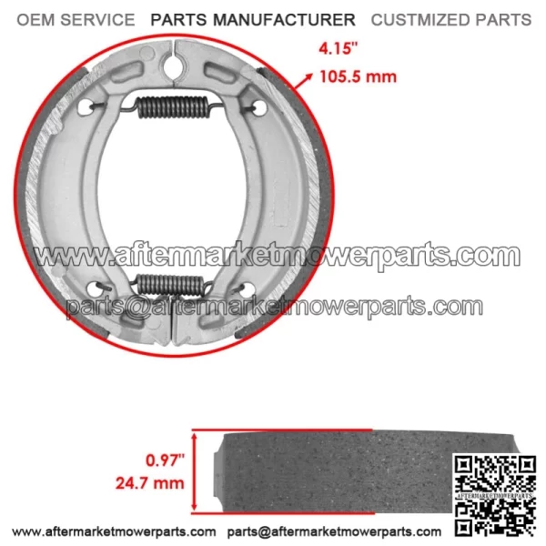 Front Brake Shoes for Yamaha Blaster 200 YFS200 1997 1998 1999 2000 2001 2002 (For: Yamaha YFS200) - Image 2