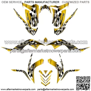 Yamaha 700 graphics 2006-12 full coverage decal kit #2500 yellow