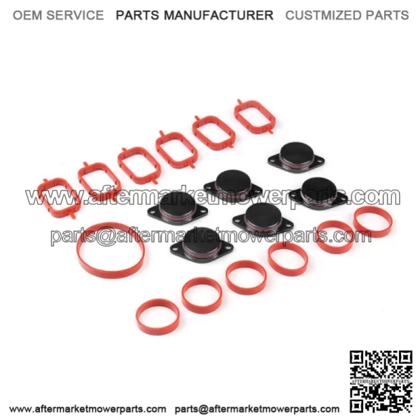 BMW Diesel Engine Eddy Swirl Flap Repair Kit 33MM 6PCS with Leather Ring #Black
