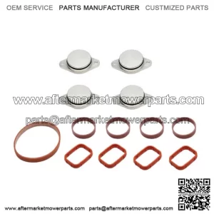 BMW Diesel Engine Vortex Swirl Flap Repair Kit 33MM 4PCS with Leather Ring #Silver
